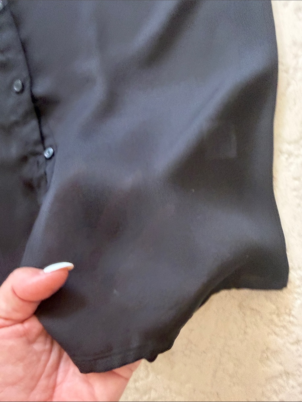Simply Styled Sleeveless Button-Front Black Blouse - Picture 5 of 5